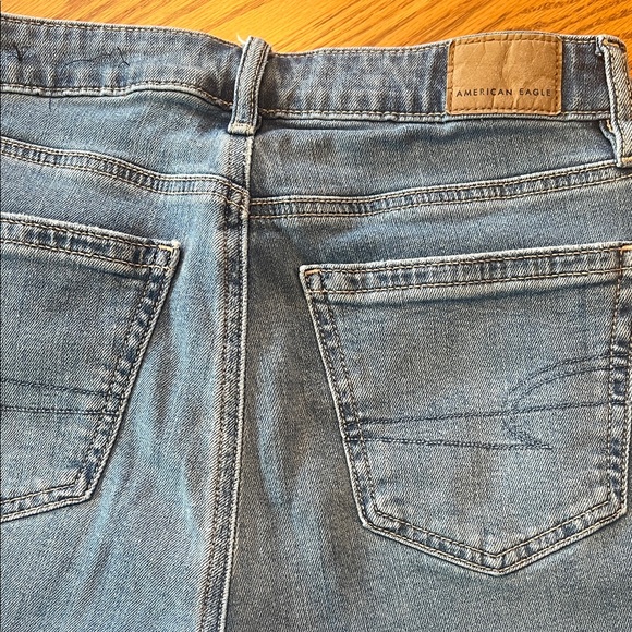 American Eagle Dreamy Drape Stretch Super High Waisted Baggy Wide Leg Jean - Picture 12 of 14